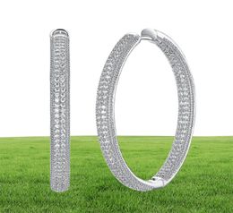 Top Quality 4cm Diameter Large Hoop Earrings White Jewellery Classic Jewellery Fast Women Big Circle Earring Y190627032330665