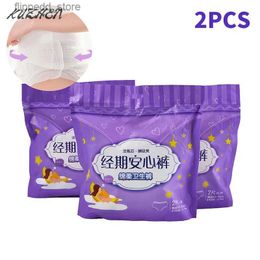 Feminine Hygiene 2Pcs M-XL Sanitary Towel Underwear Incontinence Underwear Ultra Thin Breathable Sanitary Napkin Super Absorbent Core Q240222