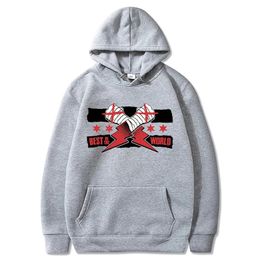 Cm punk worlds best printed hoodie unique sports shirt for American professional wrestlers hip-hop Harajuku warm mens clothing 240222