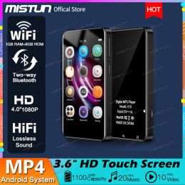 Speakers 3.6"Full Touch Screen HiRes HIFI MP3 Music Player Bluetooth WiFi Android MP4 Video Player Speaker/FM/Ebook/ Recorder/Browser