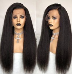 Kinky Straight Wig Full Lace Human Hair Wigs for Black Women 250 Density U Part Wig Yaki Full Lace Wig Lace Front Wigs EverBeauty1419112