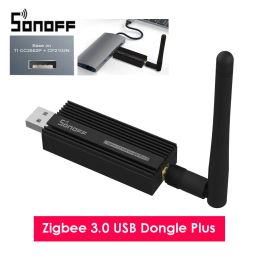 Control New SONOFF Zigbee 3.0 USB Dongle Plus Wireless Zigbee Gateway Support SONOFF ZBMINI ZHA Zigbee2MQTT USB Capture with Antenna