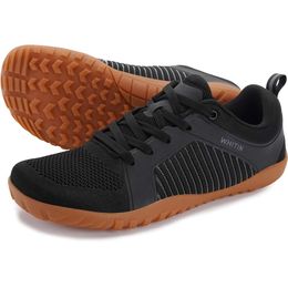 Whitin Men's Barefoot Sapatos de corrida Off-Road Box Wide Toe Box Sole espalhado |Pegada