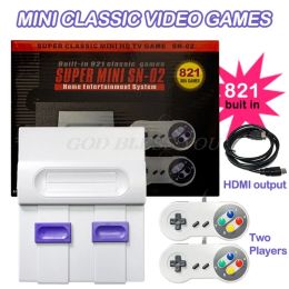 Players SUPER MINI SNES NES Retro Classic Video Game Console TV Game Player Builtin 821 Games with Dual Gamepads Drop Shipping