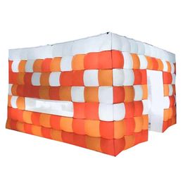 wholesale 6x6x3.5mH (20x20x11.5ft) Colorful Printing Cubic tent Inflatable Cube marquee Pop Up Event Party Center Trade Show Shelter With Blower On Discount