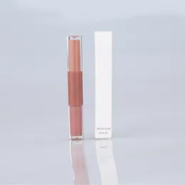Lip Gloss Double-headed Matte Velvet 2 In 1 Long Lasting Waterproof Moisturising Makeup Cosmetics 6 Colours Available
