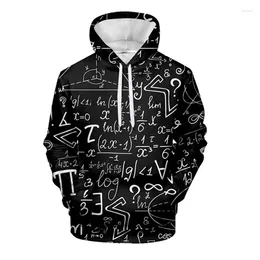 Men's Hoodies Science Formula Math 3D Print Men Long Sleeves Students Pullover Cartoon Hoodie Streetwear Autumn Kids Sweatshirts