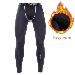 Outfit Mens Winter Leggings Fleece Long Johns Running Compression Leggings Yoga Fleece Pants Men Sportspants Pantyhose Warm Tights Mens