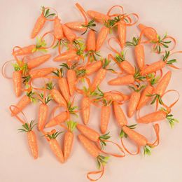 Decorative Flowers 10pcs Easter Simulation Mini Carrot Foam Artificial Vegetable Ornaments For Home Happy Party Decoration Kids Gifts