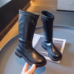 Boots Simple Children's Fashion Behind The Zipper Japanese Spring Elegant Non-slip Classic Cute Girl Casual Versatile