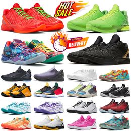 Kobe 6 Protro Grinch Tênis de basquete Masculino Bruce Lee E se Lakers Big Stage Chaos 5 Anéis Tênis Masculino Tênis Esportivo