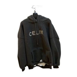 Celinnes Designer Sweater Luxury Fashion For Women Loose And Comfortable Sweaters Autumn/Winter Khaki Lamb Wool Classic Hoodie