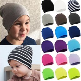 Hair Accessories Fashion Solid Colour Kids Hats Toddler Baby Boy Girl Infant Cotton Soft Warm Earmuffs Hat Beanies Cap Winter Knitted Born