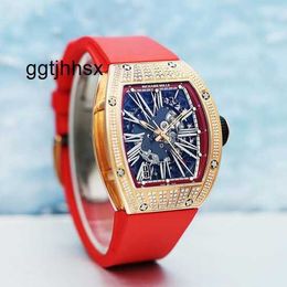 RM Chronograph Sports Wrist Watch Designer Watch Richardmillle Mens Series Rm023 18k Rose Gold Original Diamond Fashion Casual Automatic Mechanical Watch Rm023 Co