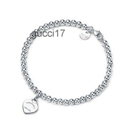 Popular S925 Silver 4mm Round Beads Shaped Bracelet Thicker Bottom Plating Boudoir Commemorative Fashion Glamour Jewellery OJG3
