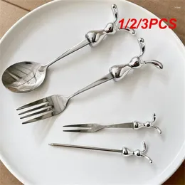 Forks 1/2/3PCS Fruit Fork Prevent Scratches Pattern Kitchen Tool Stirring Stick Powerful Smooth Teeth Accessories