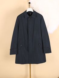 Cappotto da uomo invernale kiton Cappotto di pelliccia nero e grigio Giacche lunghe calde alla moda