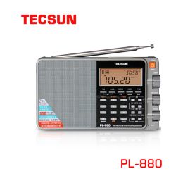 Radio Tecsun Pl880 Radio Full Band Digital Tuned Stereo Short Wave Ham Radio Portatil Am Fm Lw/sw/mw/ssb Highend, Metallic Receiver