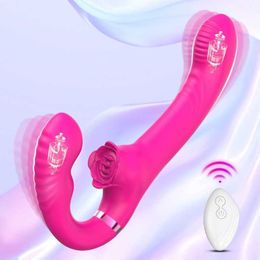Double Shake Tongue Licking Shaker USB Charging Variable Frequency Female Massage Stick Adult Sexual Products 231129