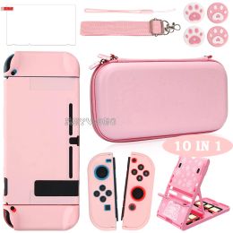 Bags Pink Sakura Storage Bag Portable Travel Carry Case Cover for Nintendo Switch/Oled Game Accessories Kit Glass Film +ThumbSticks