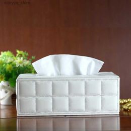 Tissue Boxes Napkins High Quality Leather Tissue Box Napkin Holder Paper Case Bathroom Tissue Box Cover Car Napkin Storage Modern Toilet Paper Box 3 Q240222