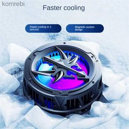 Other Cell Phone Accessories Magnetic Mobile Phone Air-cooled Radiator For Gaming PUBG Low Noise Fast Heat Dissipation Cooling Fan Cooler for 240222