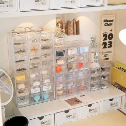 Back Clear Earring Storage Box Organisers Acrylic Jewellery Storage Holder Multifunctional Storage Box with Drawer Organising Cabinets