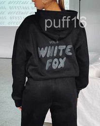 Brand Designer Women White Fox Hoodie Sets Clothes Clothing Sporty Long Sleeved Woman Tracksuits Tracks 2820 AJ54 7P8E