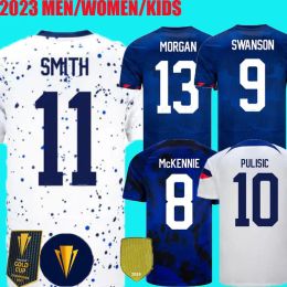 Usas Soccer USWNT Jersey Football Shirts 2023 4 Stars Woman Kids Kits USMNT 22/23 Maillot De Foot Men Concacaf Gold Cup 2024 Women's World Mckennie PULISIC