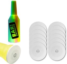 36pcs 3mm 4LEDs Flash Light Bulb Led Bottle Cup Mat Coaster LED Glorifier mini Glow sticker Club Bar Party Decoration 240219