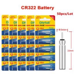 Finders 50pcs/lot Cr322 Battery Fishing Floats 3v Pin Lithium Cells Electric Night Light Carp Fishing Bobbers Accessory Tackles