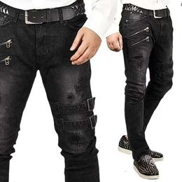 2024 New Motorcycle Personalized Jeans with Elastic Feet