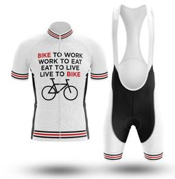 SPTGRVO White Cycling Jersey Set Mens Pro Team Summer CyclyClothing Quick Dry Racing Sport Mtb Bicycle Bike dress3247799