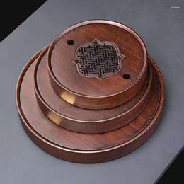 Tea Trays Bamboo Walnut Oval Water Small Table Household Simple Storage Type Plate Dry Soaking