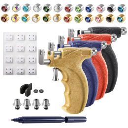 Back Professional Universal Ear Piercing Gun Tools Steel Birthstone Studs Earring Safe Helix Piercing Tool Body Jewellery Hine Kit