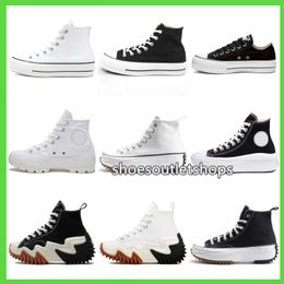 Designer canvas shoes men women thick bottom platform casual shoes Classic black and white high top low top comfortable sneakers 36-44 hr4