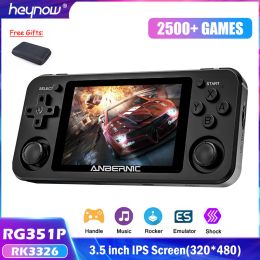 Players HEYNOW RK3326 RG351P Retro Game Console WiFi 64G Emuelec Linux System 3.5inch IPS Screen PS1 N64 Pocket Game Player RG350P RG351