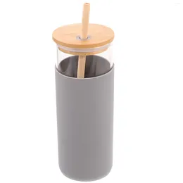 Wine Glasses Glass Sippy Cup Water Covered Coffee Thermal Portable Cold Outdoor Juice Drinking