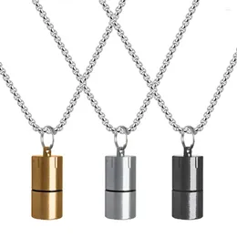 Pendant Necklaces Mini Lighters For Case Necklace Titanium Steel Chain Hip Hop Jewellery Practical Decoration Gifts Men Wome