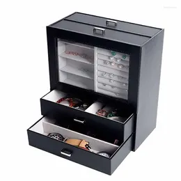 Jewellery Pouches Drawer Storage Display Boxes PU Leather Bracelets Rings Necklaces Earrings Organiser Accessories Showcase Box