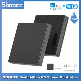 Control SONOFF SwitchMan R5 Scene Controller 6Key Wireless Remote Controller Smart Home eWeLinkRemote Control Work with MINIR3 M5