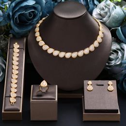 Sets Luxury bride romantic wedding Jewellery set exquisite necklace fashion earrings hair accessories African beads,