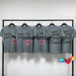 Men's T-Shirts Kids See Ghosts T shirt Men Women High Quality Lucky Me I See Ghosts Tee Hip Hop Tour Tee Feel Tops Ye Short SleeveH24222