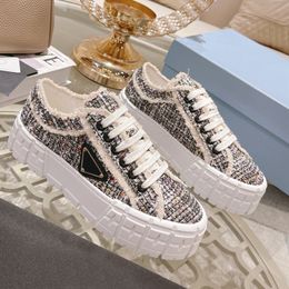 Canvas Shoes 2023 New Heightened Little White Shoes Casual Cake Shoes, Luxury Brand Versatile Sports Board Shoes 34-41