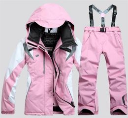 Women039s Ski Suit Ski Jacket Pant Scrawl Style Female Snowboarding Set Snowboarding Coat and Trousers Women Ski Suit 2208129663497