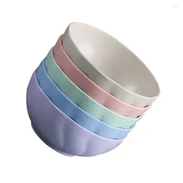 Dinnerware Sets Bowl Unbreakable Cereal Bowls 5Pcs Noodle Fruit Soup Rice Set Lightweight Dish For Children