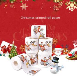 Tissue Boxes Napkins Christmas Pattern Color Toilet Paper Santa Christmas Tree Printed Tissue Home Christmas Gifts Navidad Happy New Year Gift Q240222