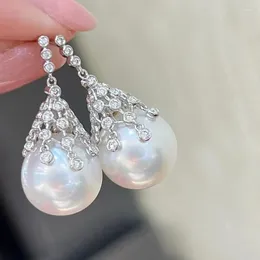 Dangle Earrings ZOCA Silver 925 For Women Hanging Fresh Water Pearl Ladies Accessory Gift Choice