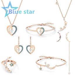 Sets Christmas gifts for new year 2022 Trends Women's jewelry store austrian crystal Jewelry Bohemian Love Moon Bracelet Charm