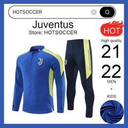 Juventus tracksuit 2021-2022 soccer jerseys POGBA DI MARIA VLAHOVIC CHIESA 21 22 Juventus training suit men kids kit football kit uniform sportswear
